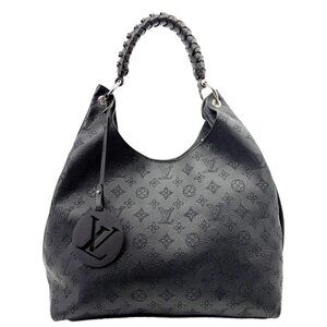Louis Vuitton  Carmel Mahina Leather Hobo Bag Black